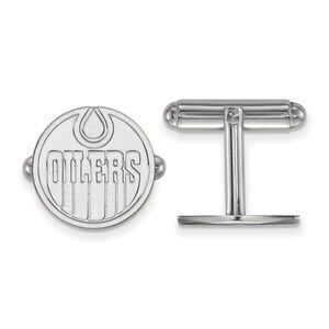Sterling Silver NHL Edmonton Oilers Cuff Links